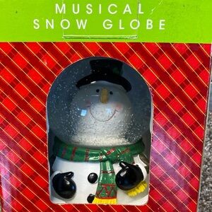 - Snowman Musical Snow Globe North Pole Trading Co We Wish You a Merry Chr…